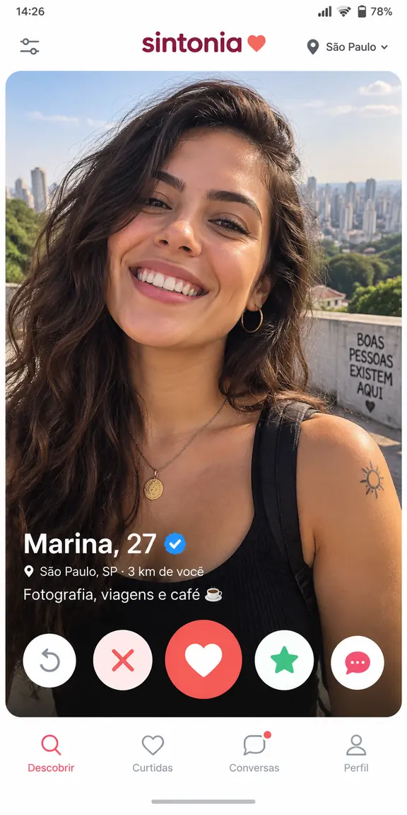 Tela 1 do aplicativo Sintonia
